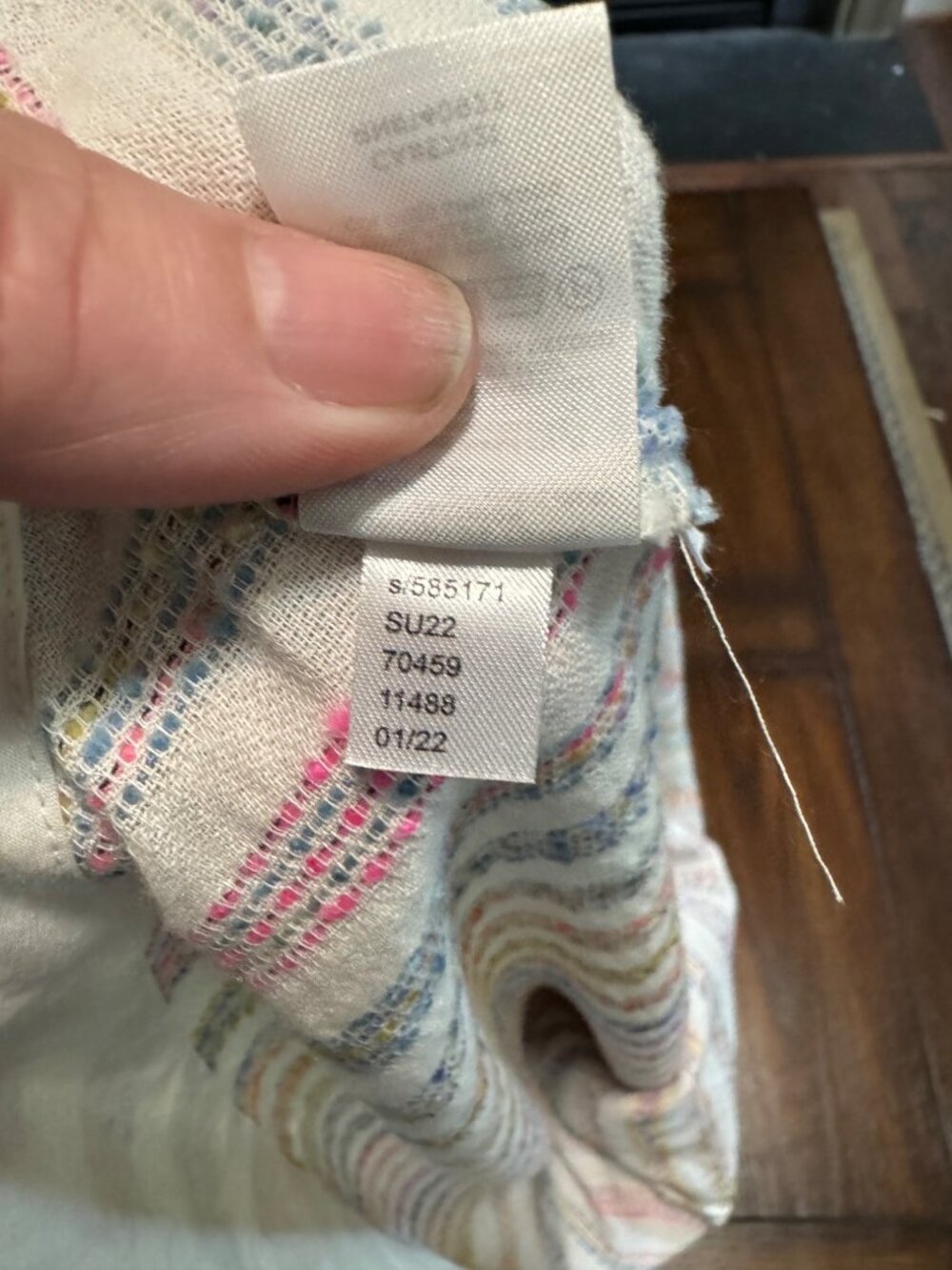 Lou & Grey Dress Diagonal Rainbow Stripe Sleeveless Sundress Small Summer - Picture 11 of 11